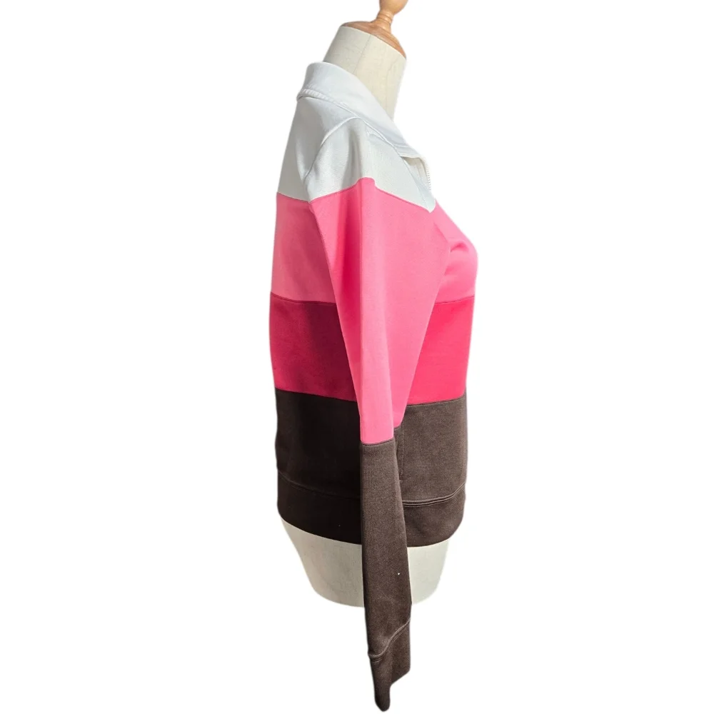 Lacoste Women's Pink and Brown Track Jacket - Picture 3 of 9